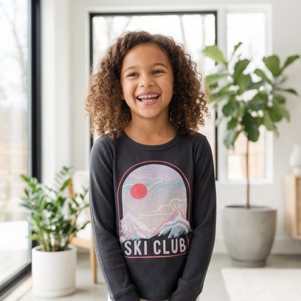 Carter's Black Ski Club Long Sleeve Shirt